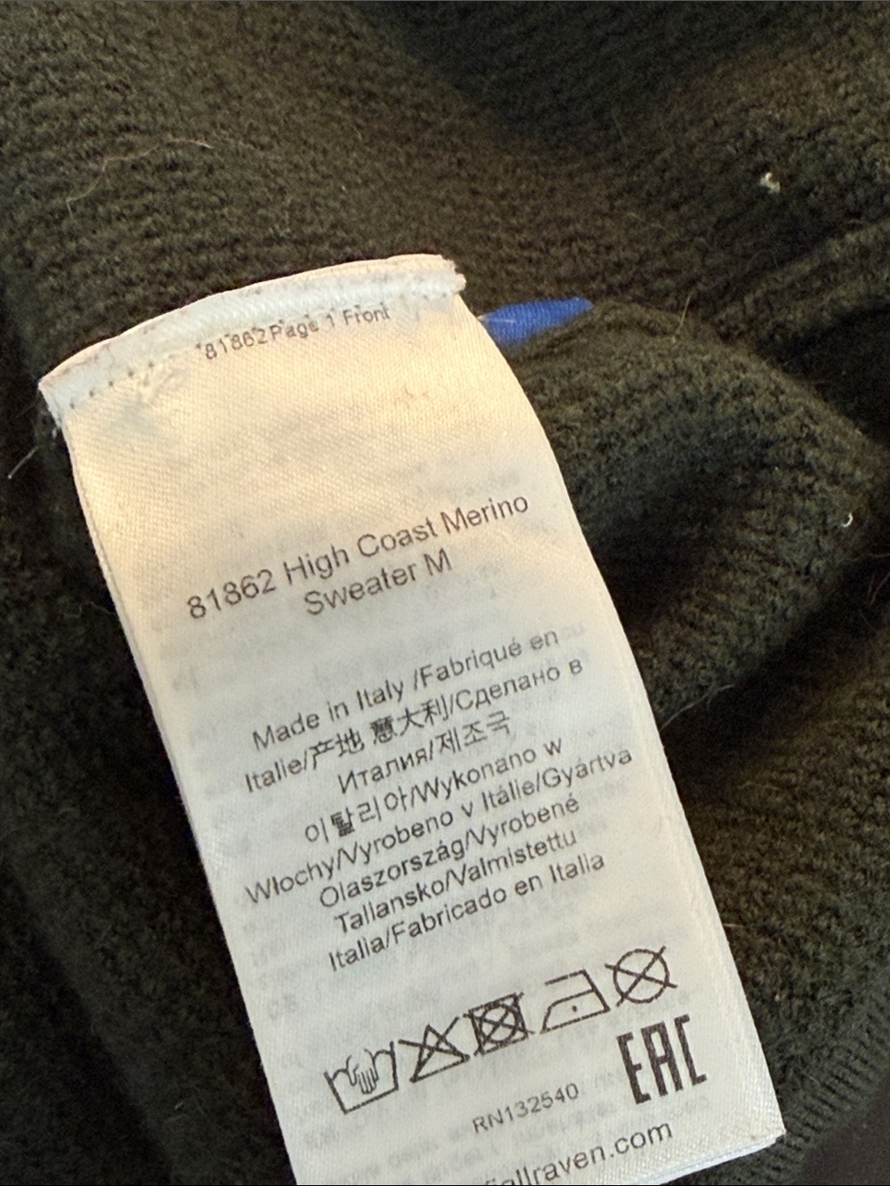 Fjällräven Men's High Coast Merino Sweater SZ M - Picture 5 of 8